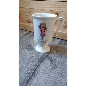 Fran Mar Moppets Genuine Porcelain Pedestal Coffee Mug Vintage 1970's